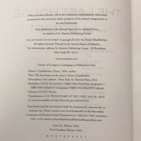 The Last House on the Street by Diane Chamberlain Hardcover Book - Picture 5 of 14